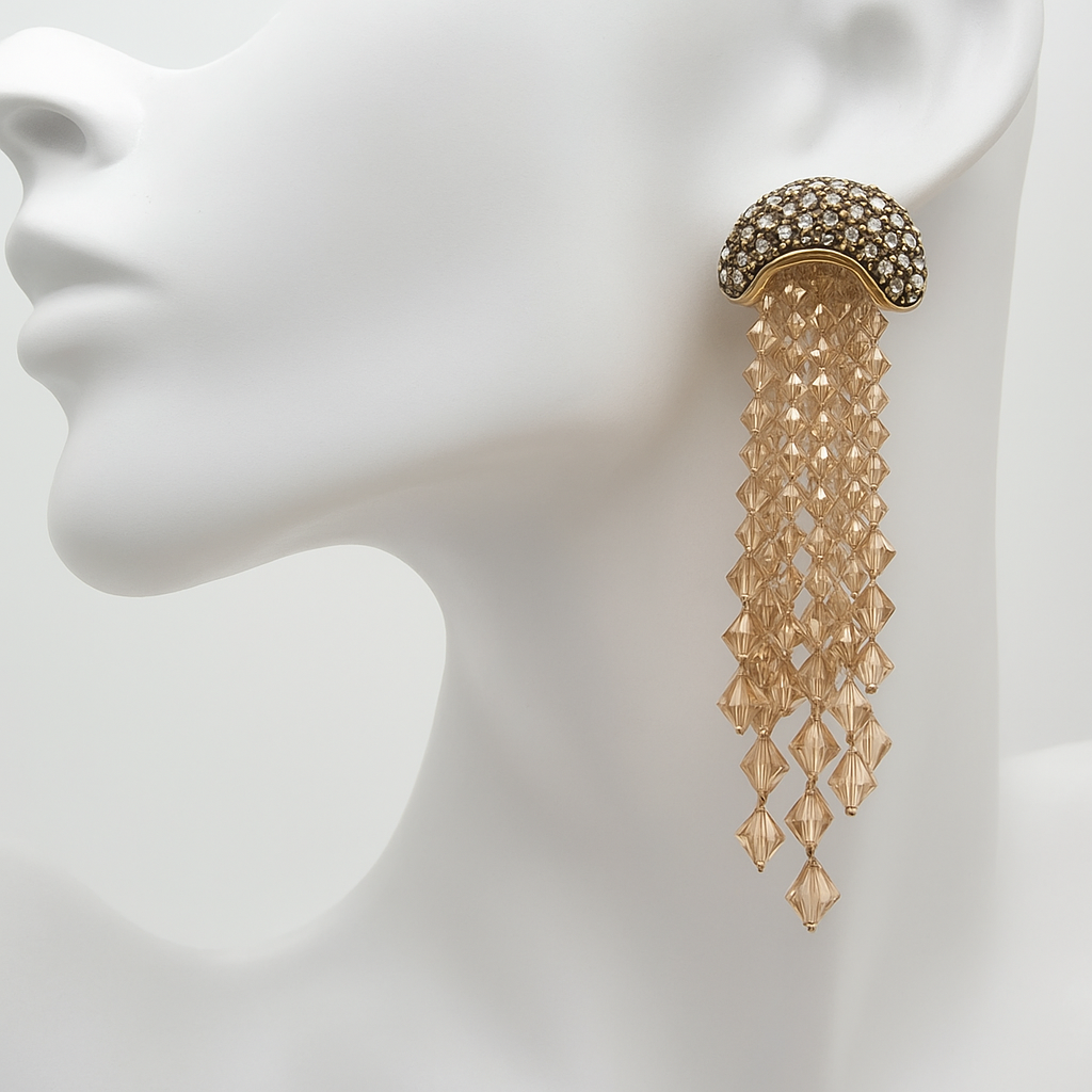 Jellyfish Glow Chandelier Drops Earrings