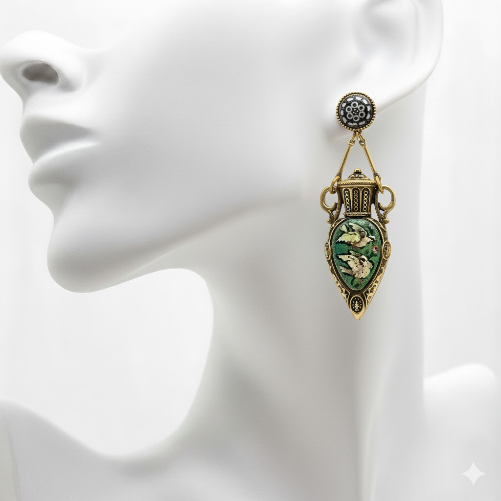 Verdant Love Birds Amphora Set