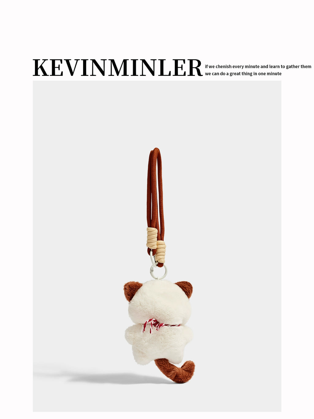 Adorable KEVINKINLER Siamese Cat Plush Keychain Charm - Perfect Gift