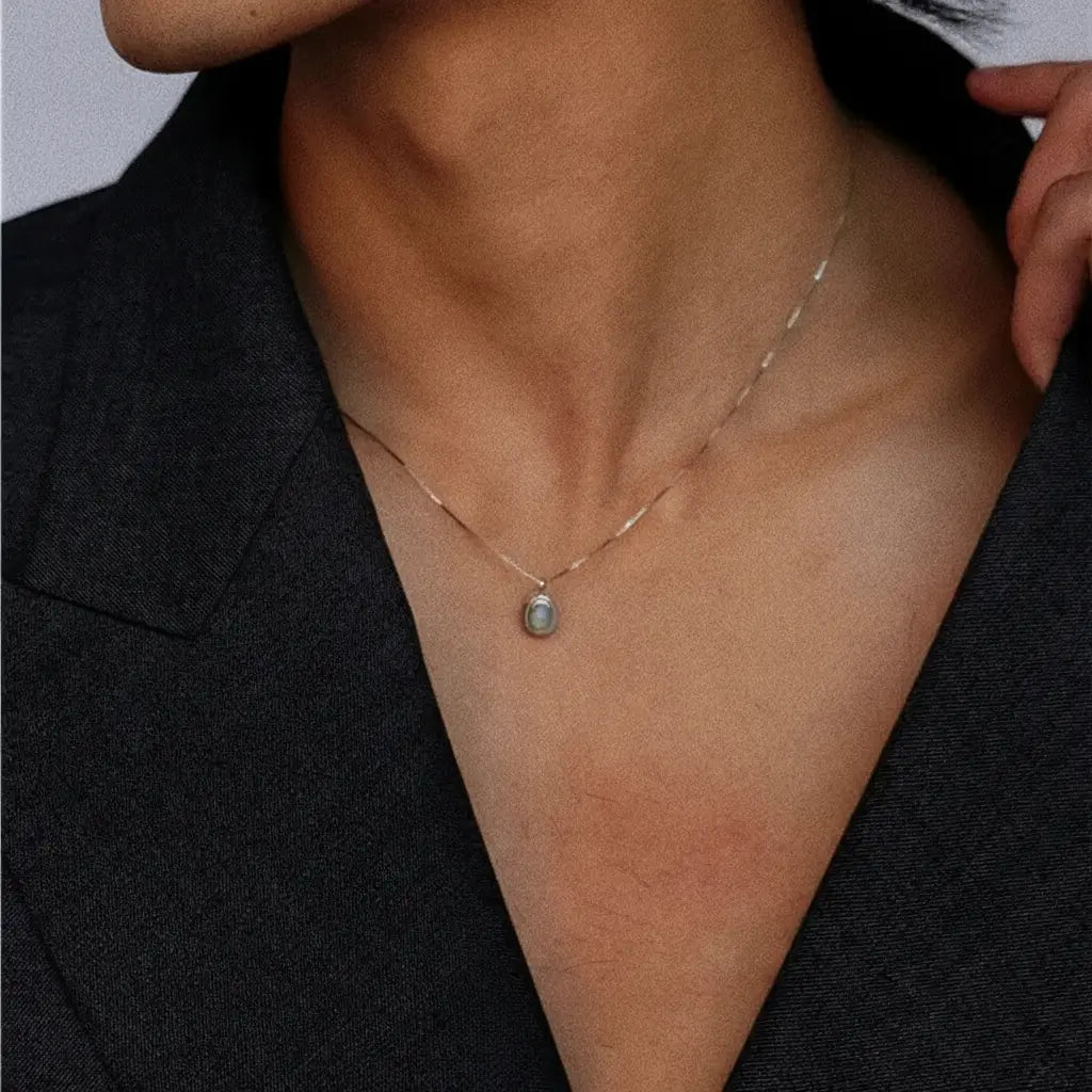 Pendant, necklace, universal chain for key bag  for men and women, silver 925 sample, high-quality style, bright catchy style, simple and elegant design