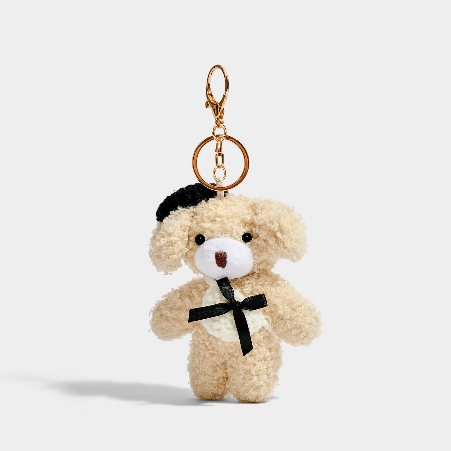 Charming Beret Bow Little Bear Keychain Bag Charm – Unique Birthday Gift