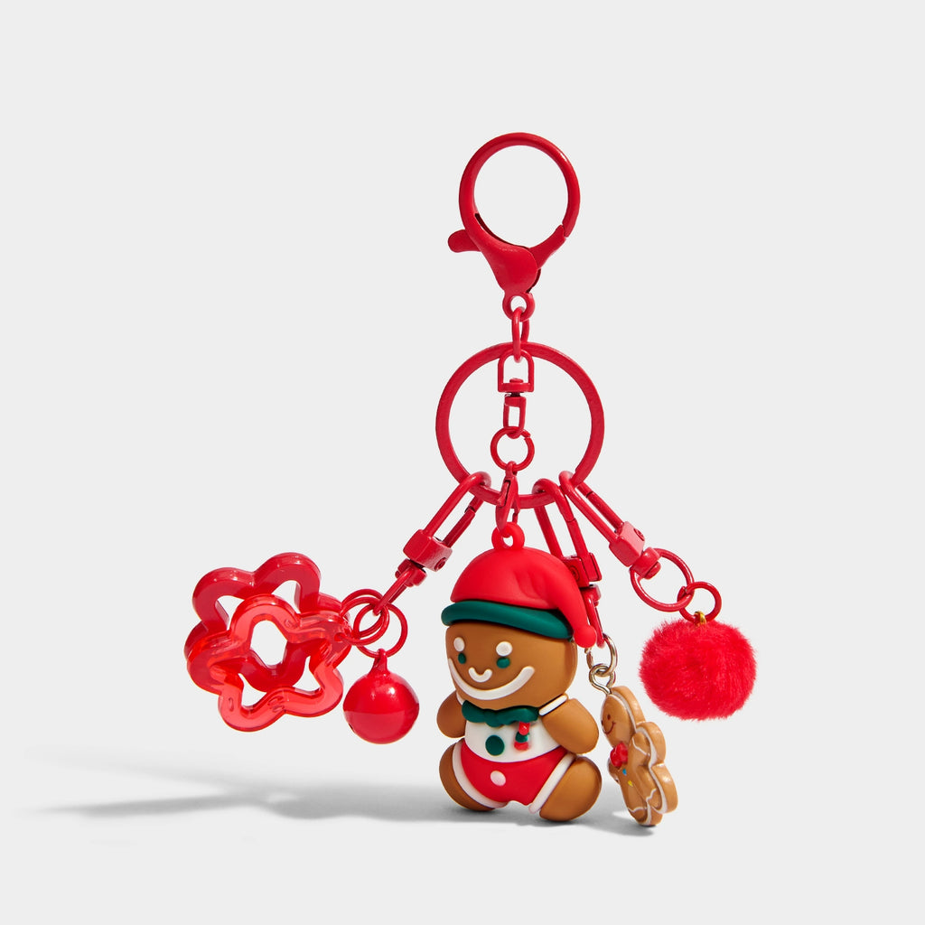 Cute Gingerbread Man Doll Keychain Bag Charm Christmas Birthday Gift Pendant
