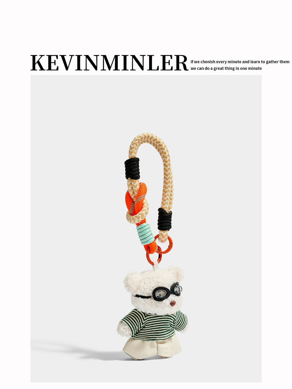 Kevinminer Cute Plush Bear Keychain Pendant, Glasses & Skirt, Perfect Gift