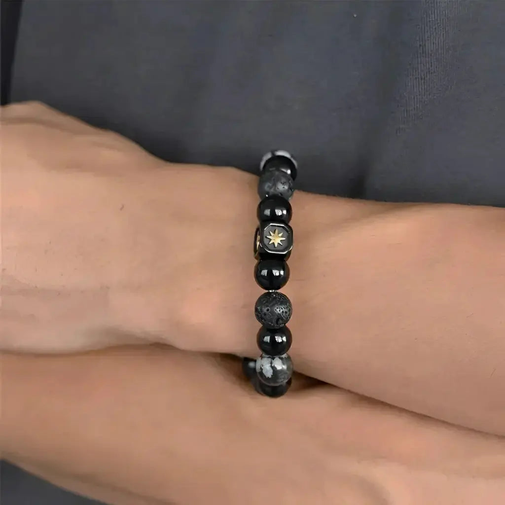 Agate universal beaded bracelet for men and women for beloved