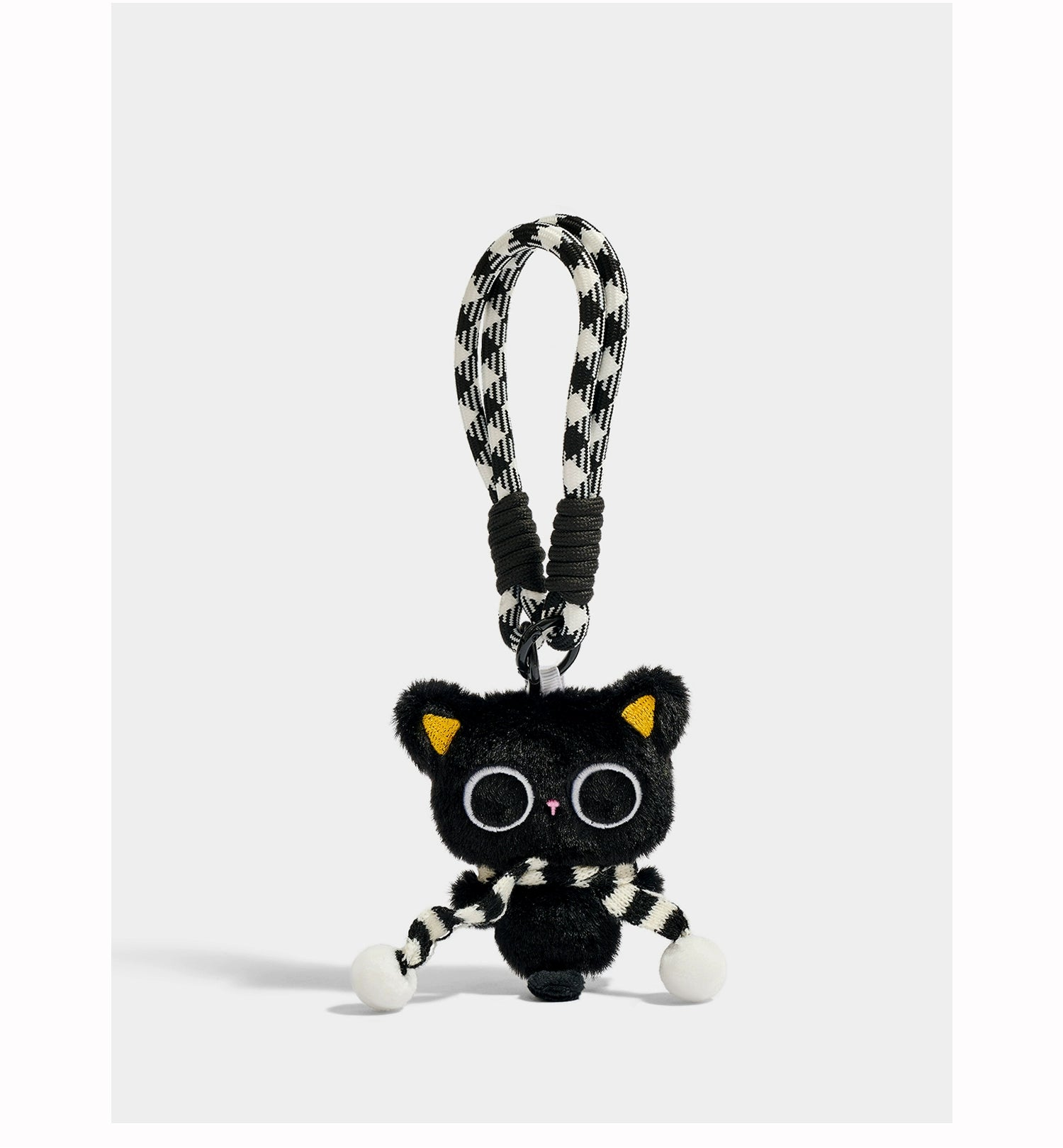 Cute Emoticon Black Cat Plush Keychain Bag Charm - Perfect Gift
