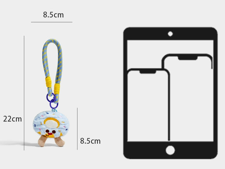 Charming Plush Donut Keychain Pendant Doll – Soft Birthday Gift Accessory