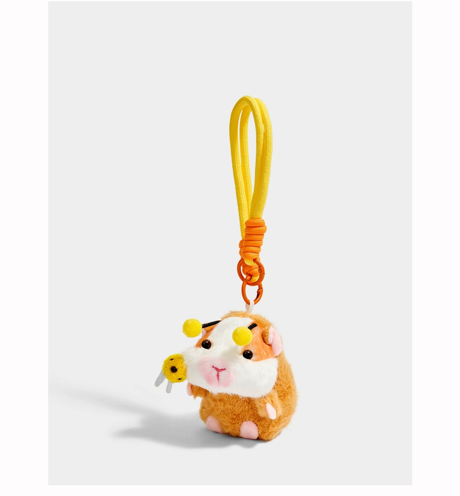 Charming Plush Bee Guinea Pig Keychain - Cute Backpack Accessory Gift