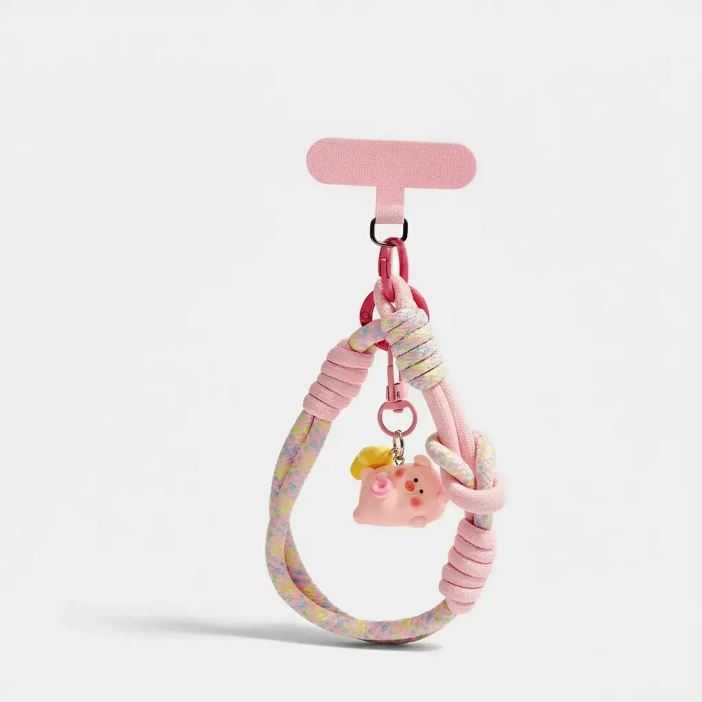 Adorable Pink Pig Keychain Pendant, Mobile Phone Strap & Bag Charm Gift