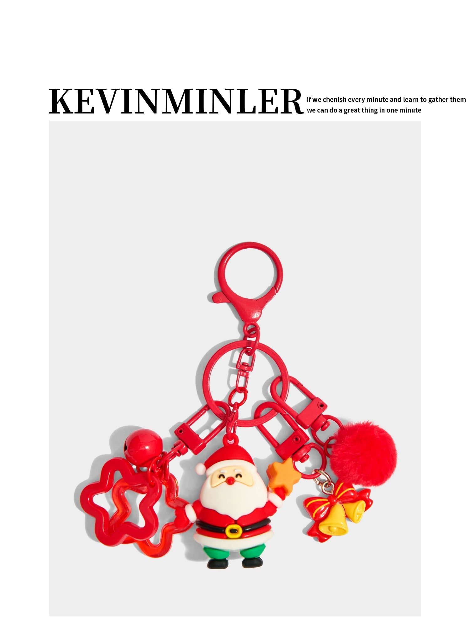 Charming Plush Santa Doll Keychain with Bell – Delightful Christmas Gift & Bag Pendant