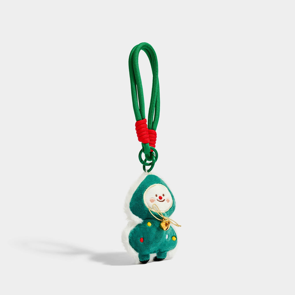 Cute Kevinminler Christmas Plush Snowman Santa Keychain Bag Charm Gift