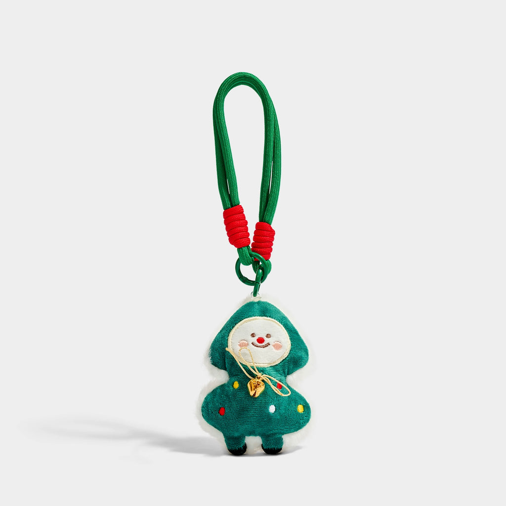 Cute Kevinminler Christmas Plush Snowman Santa Keychain Bag Charm Gift