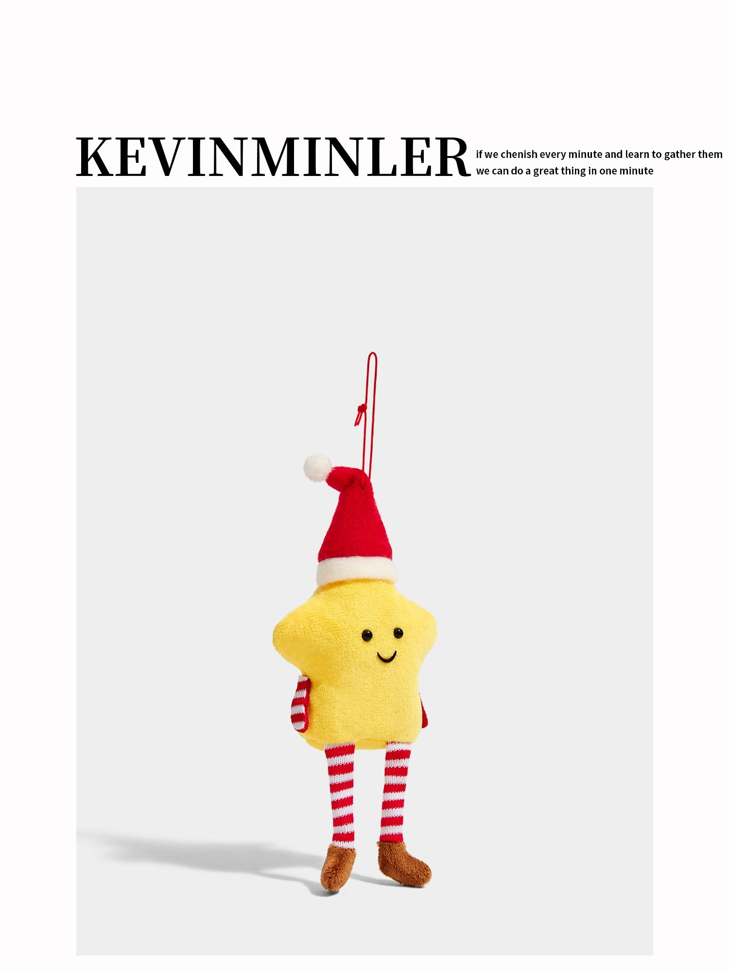 KEVINMINLER Christmas Star Plush Keychain Bag Charm - Unique Festive Gift