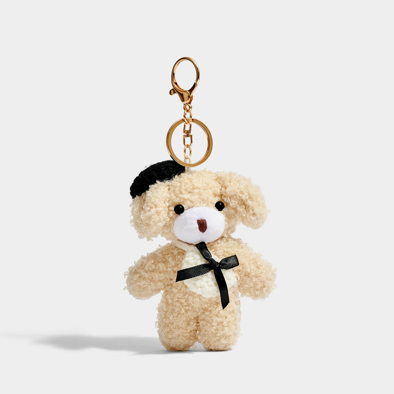 Charming Beret Bow Little Bear Keychain Bag Charm – Unique Birthday Gift