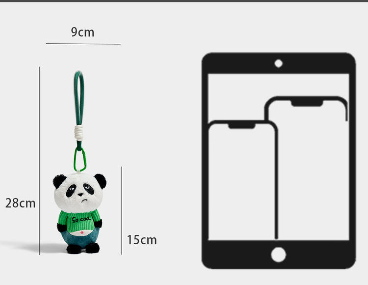 Adorable KEVINMINLER Cute Panda Bear Keychain Doll Pendant Bag Charm Gift