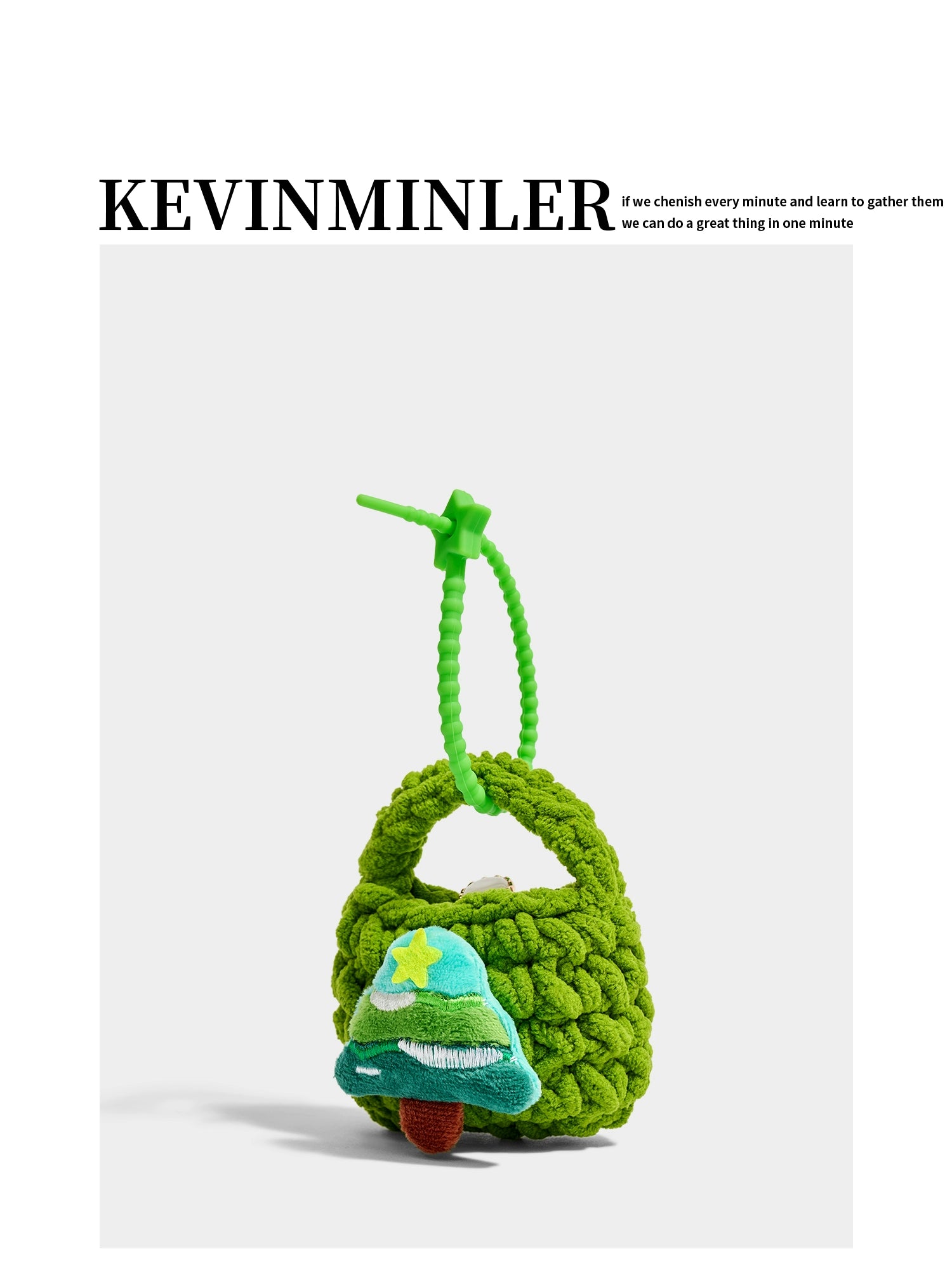 Charming Knitted Christmas Tree Coin Purse Keychain Pendant - Festive Holiday Gift