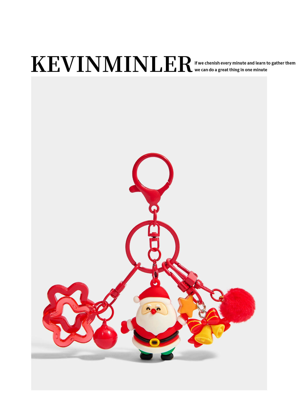 Charming Plush Santa Doll Keychain with Bell – Delightful Christmas Gift & Bag Pendant