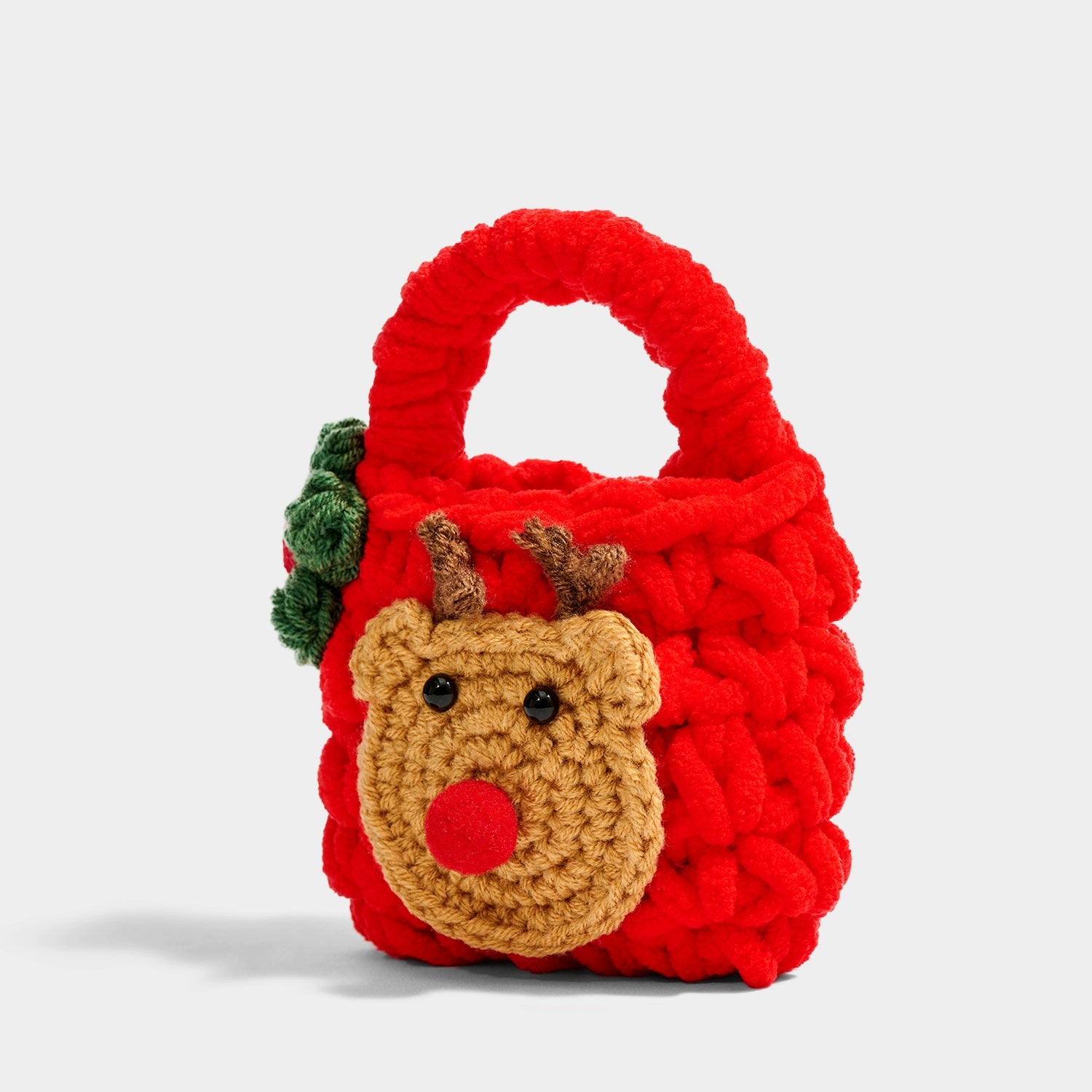 KEVINMINLER Cute Knitted Reindeer Pendant Bag Charm Coin Purse Headphone Holder Gift