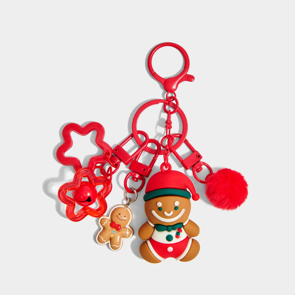 Cute Gingerbread Man Doll Keychain Bag Charm Christmas Birthday Gift Pendant