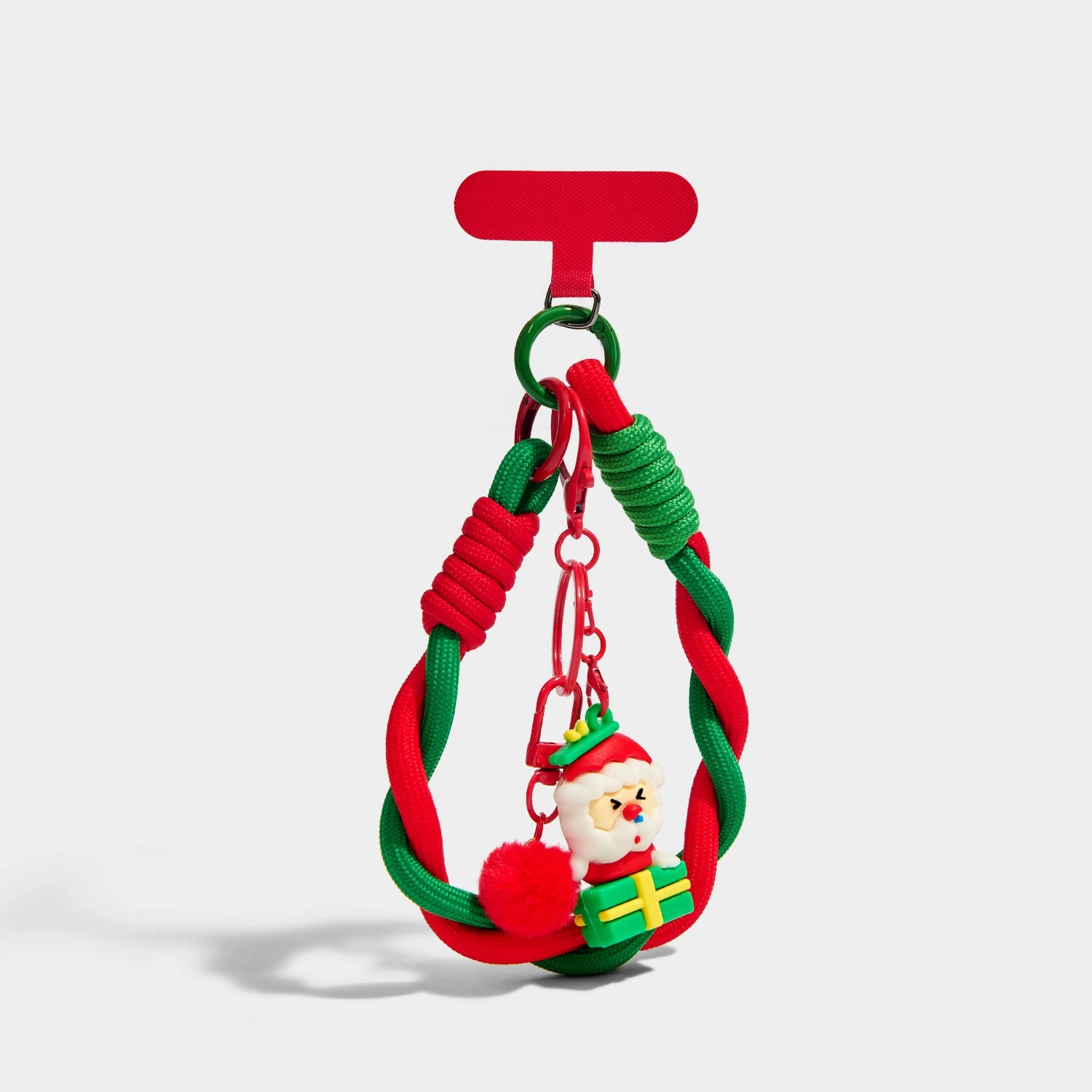 Charming Santa Claus Phone Strap Bag Pendant Keychain Festive Christmas Gift