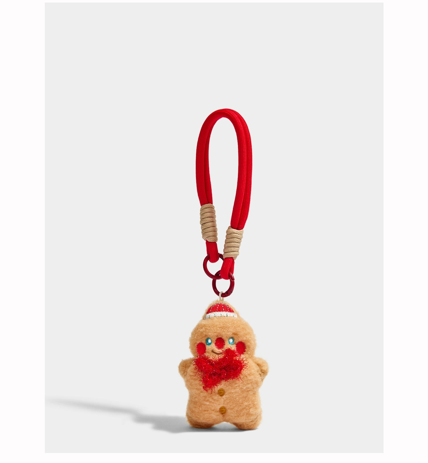 Cute Plush Gingerbread Man Christmas Keychain Bag Pendant Gift for Her