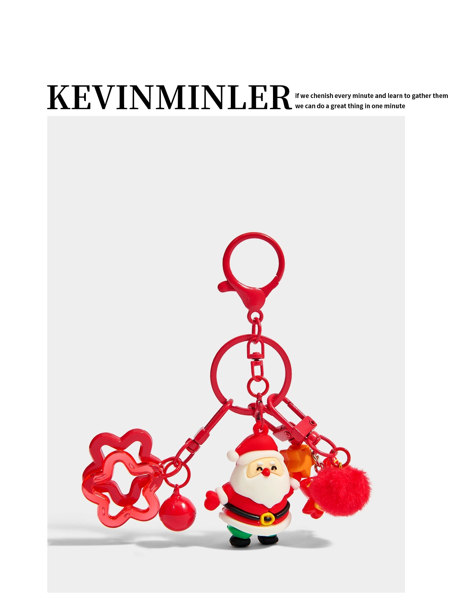 Charming Plush Santa Doll Keychain with Bell – Delightful Christmas Gift & Bag Pendant