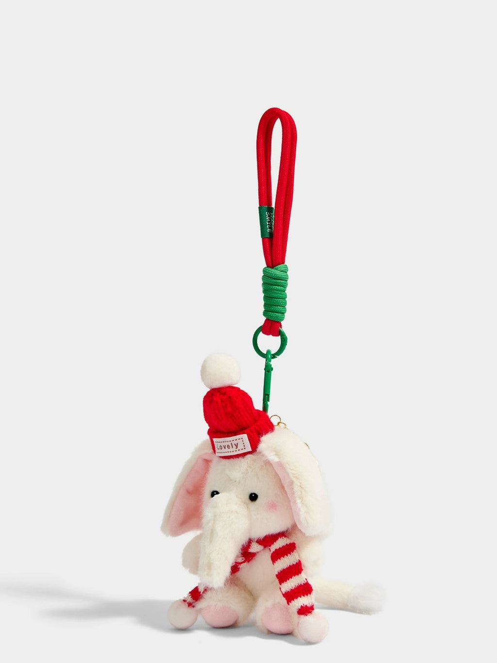 Cute Plush Elephant Keychain Pendant Doll with Scarf - Perfect Gift