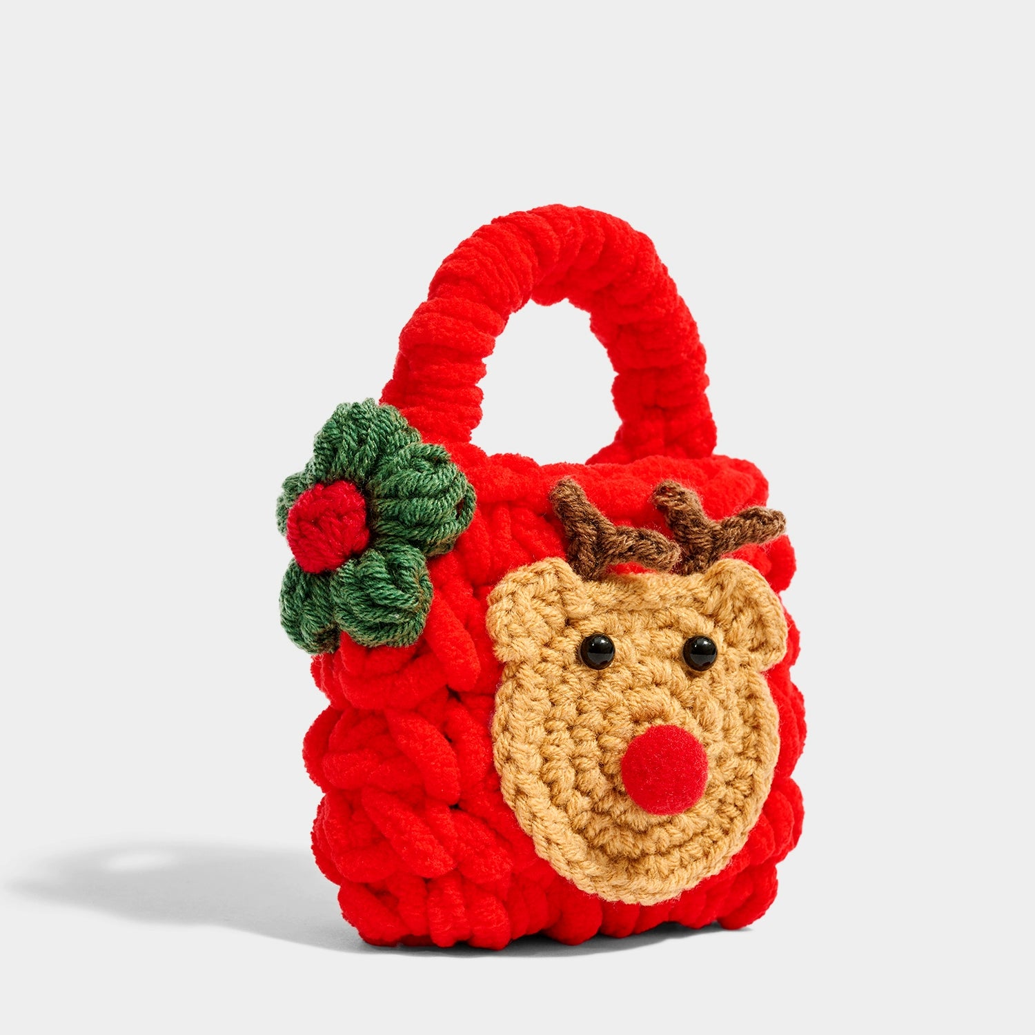 KEVINMINLER Cute Knitted Reindeer Pendant Bag Charm Coin Purse Headphone Holder Gift