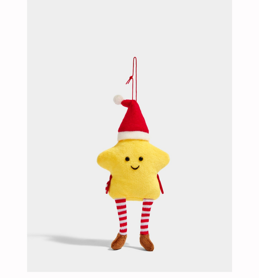 KEVINMINLER Christmas Star Plush Keychain Bag Charm - Unique Festive Gift