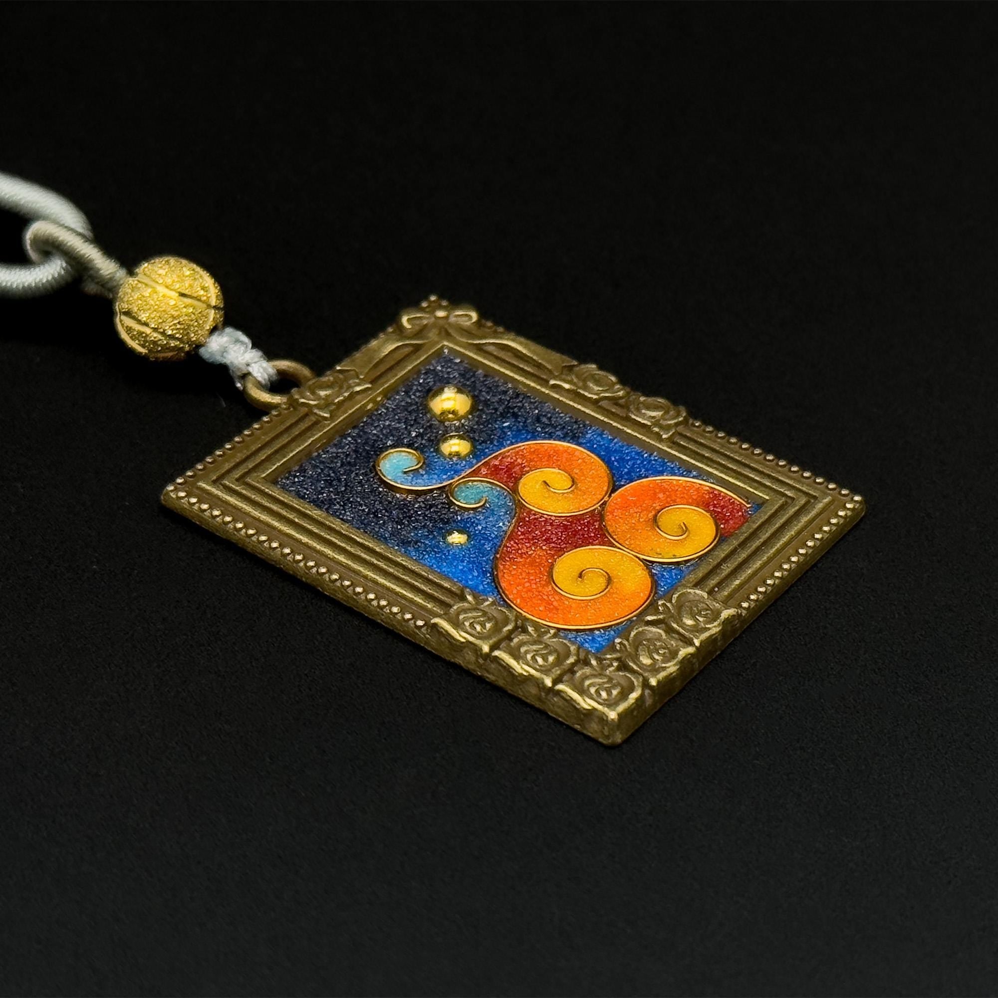 GIFTEEO Art Deco "Adriatique" | Art Deco Geometric Symmetry Gilded Necklace - Handcrafted Luxury Jewelry