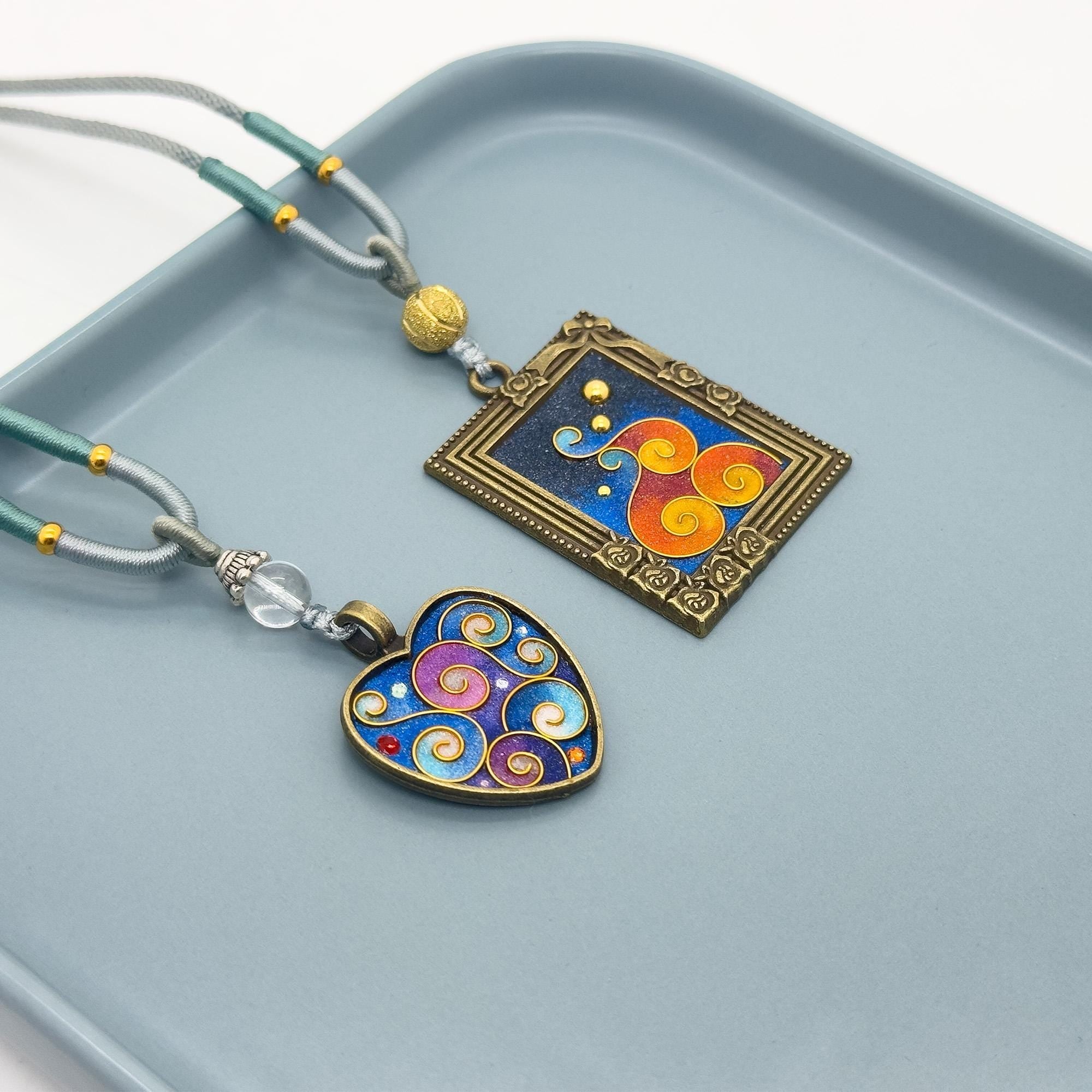 GIFTEEO Art Deco "Adriatique" | Art Deco Geometric Symmetry Gilded Necklace - Handcrafted Luxury Jewelry