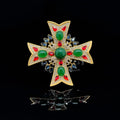GIFTEEO Art Deco "Adriatique II" | Art Deco Geometric Symmetry Crystal Brooch - Handcrafted Luxury Jewelry