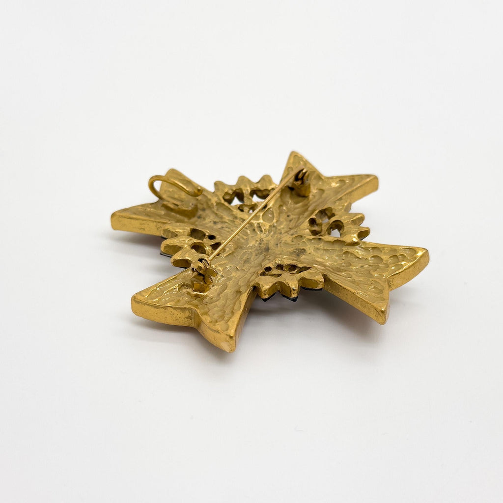 GIFTEEO Art Deco "Adriatique II" | Art Deco Geometric Symmetry Crystal Brooch - Handcrafted Luxury Jewelry