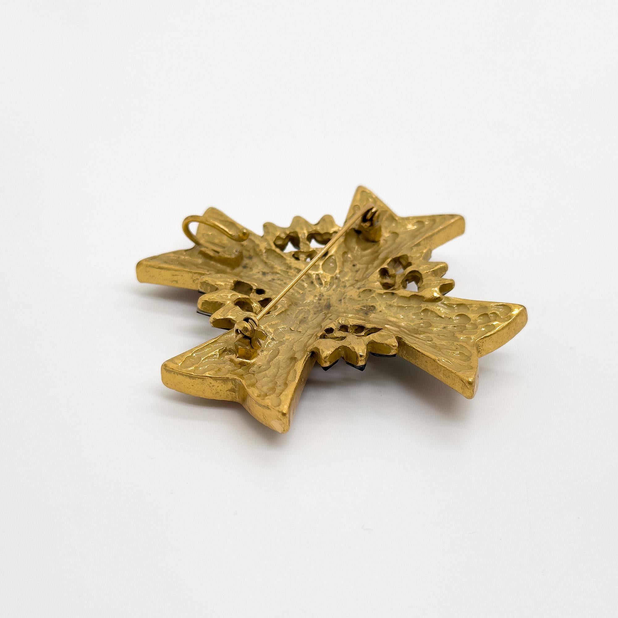 GIFTEEO Art Deco "Adriatique II" | Art Deco Geometric Symmetry Crystal Brooch - Handcrafted Luxury Jewelry