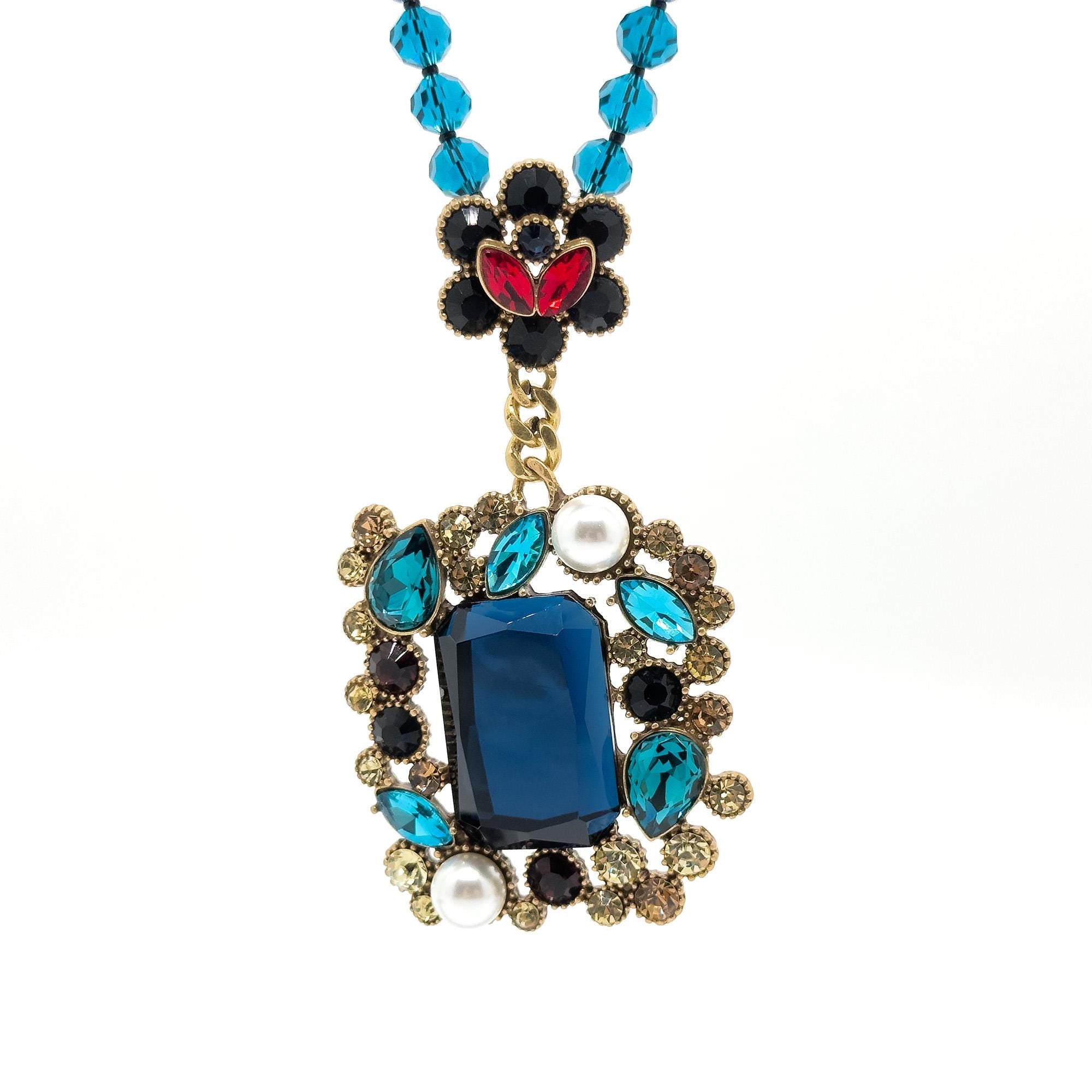 GIFTEEO Art Deco "Améthyste II" | Victorian Romanticism Ornate Gold Necklace - Handcrafted Luxury Jewelry