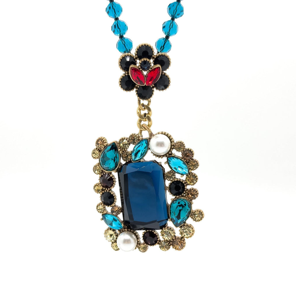 GIFTEEO Art Deco "Améthyste II" | Victorian Romanticism Ornate Gold Necklace - Handcrafted Luxury Jewelry