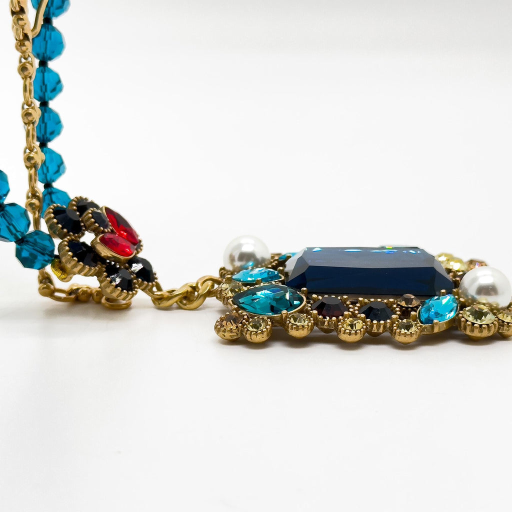 GIFTEEO Art Deco "Améthyste II" | Victorian Romanticism Ornate Gold Necklace - Handcrafted Luxury Jewelry