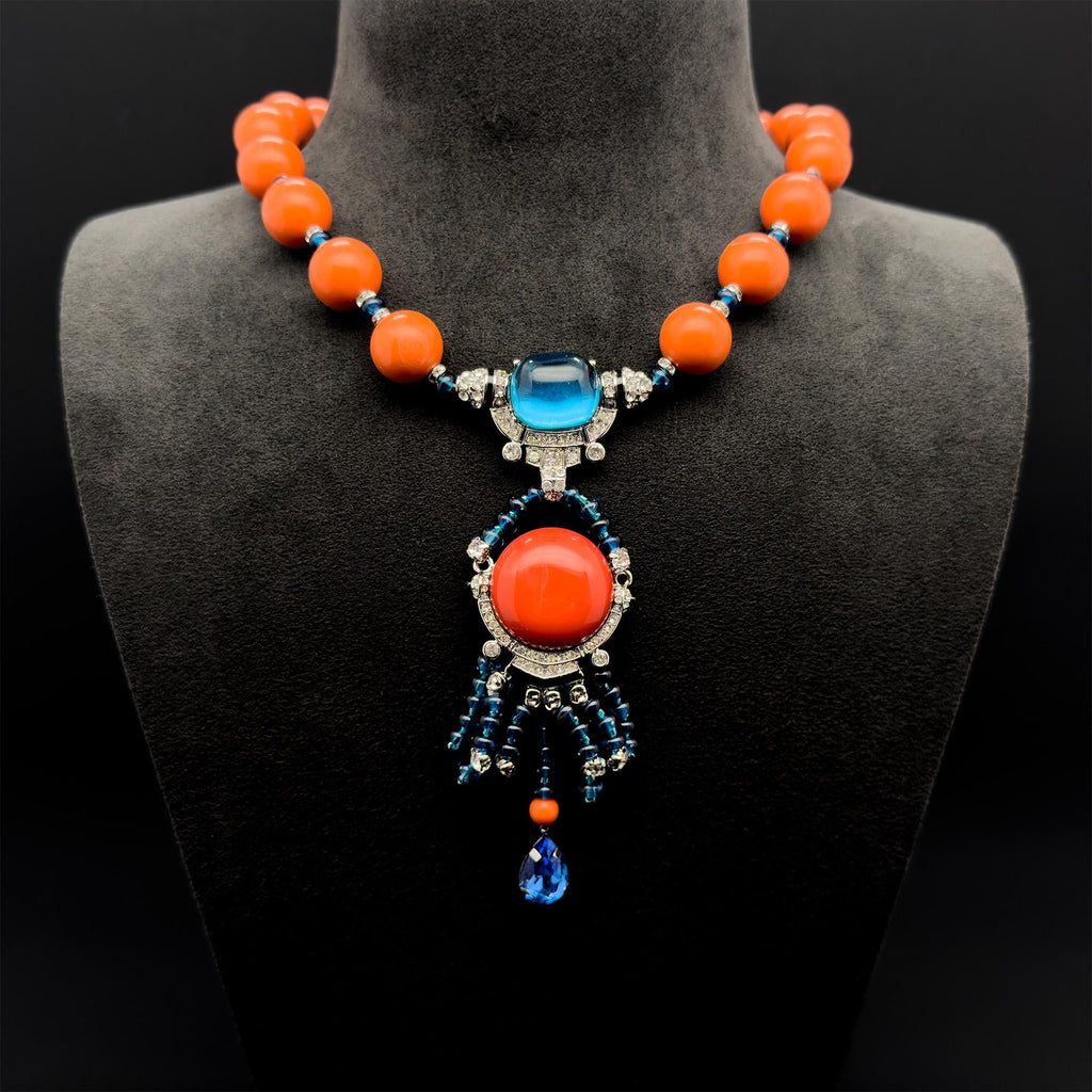 GIFTEEO Art Deco "Aphrodite" | Art Deco Geometric Symmetry Statement Necklace - Handcrafted Luxury Jewelry