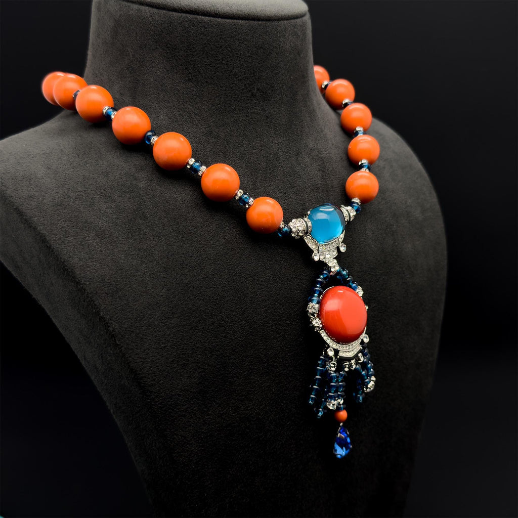 GIFTEEO Art Deco "Aphrodite" | Art Deco Geometric Symmetry Statement Necklace - Handcrafted Luxury Jewelry
