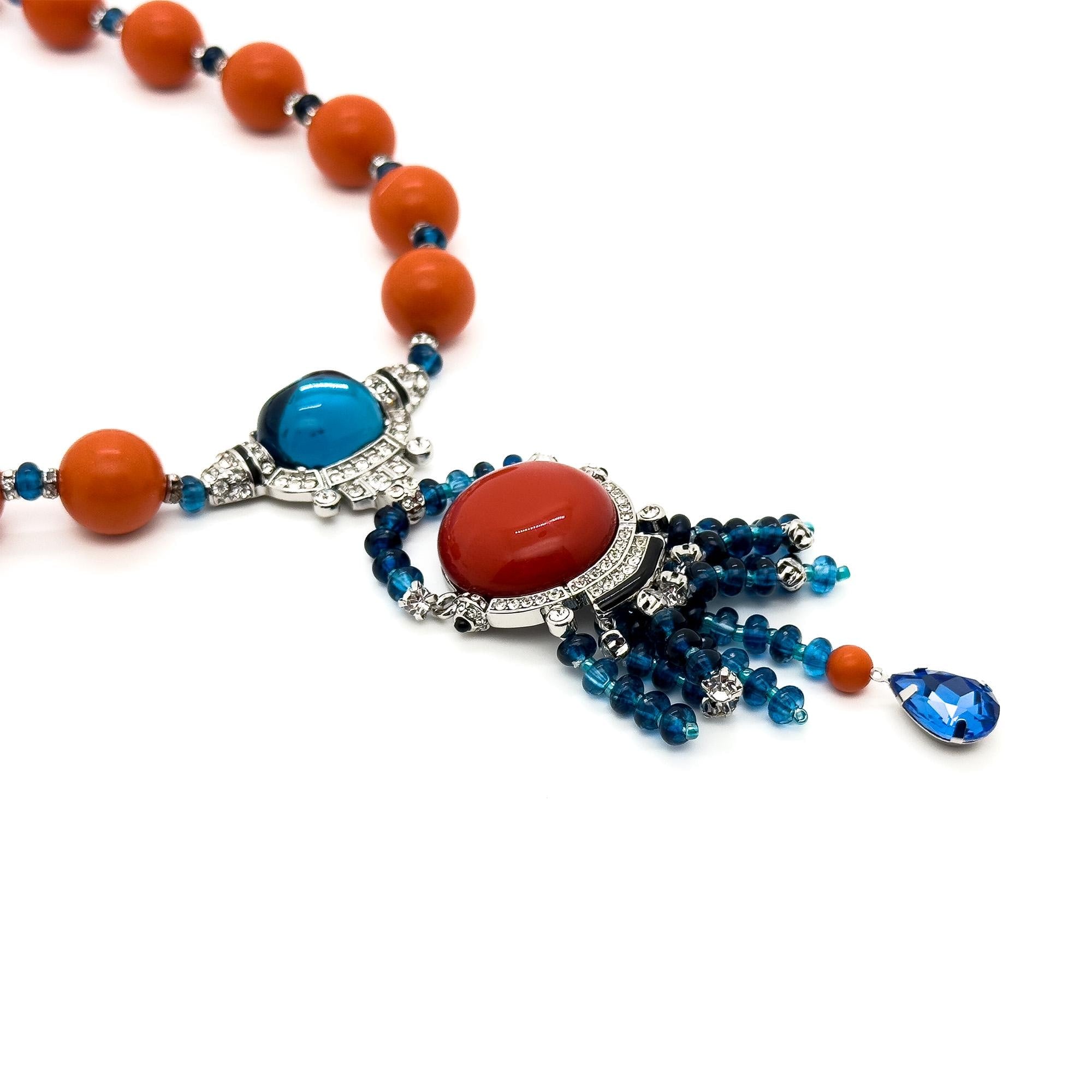 GIFTEEO Art Deco "Aphrodite" | Art Deco Geometric Symmetry Statement Necklace - Handcrafted Luxury Jewelry