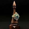 GIFTEEO Art Deco "Aphrodite II" | Art Deco Geometric Symmetry Statement Ring - Handcrafted Luxury Jewelry