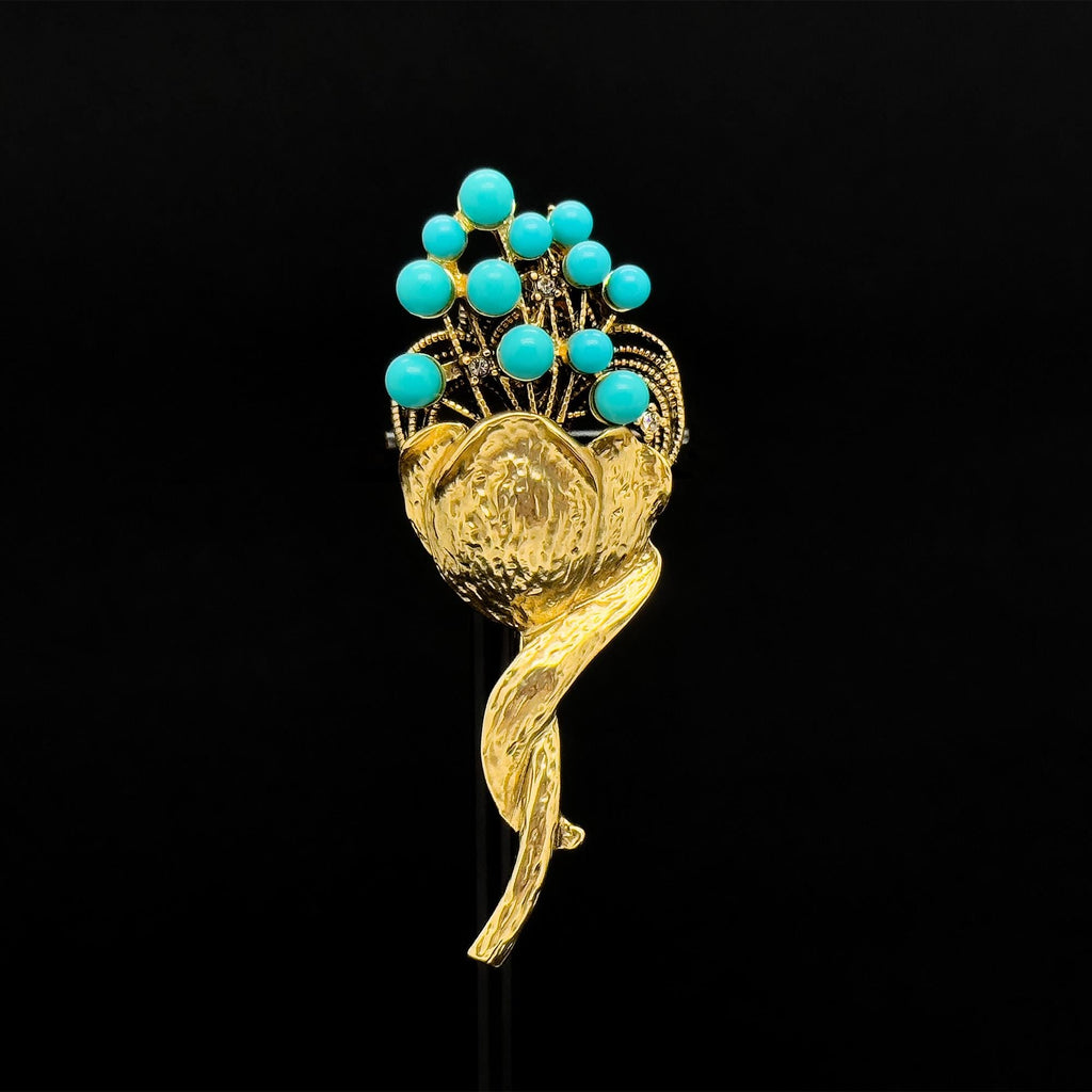 GIFTEEO Art Deco "Aristocrate II" | Victorian Romanticism Ornate Statement Brooch - Handcrafted Luxury Jewelry
