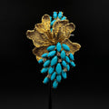 GIFTEEO Art Deco "Artémis II" | Art Deco Geometric Symmetry Gold Brooch - Handcrafted Luxury Jewelry