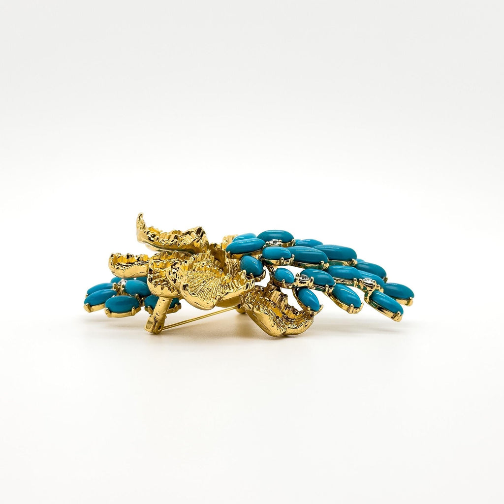 GIFTEEO Art Deco "Artémis II" | Art Deco Geometric Symmetry Gold Brooch - Handcrafted Luxury Jewelry