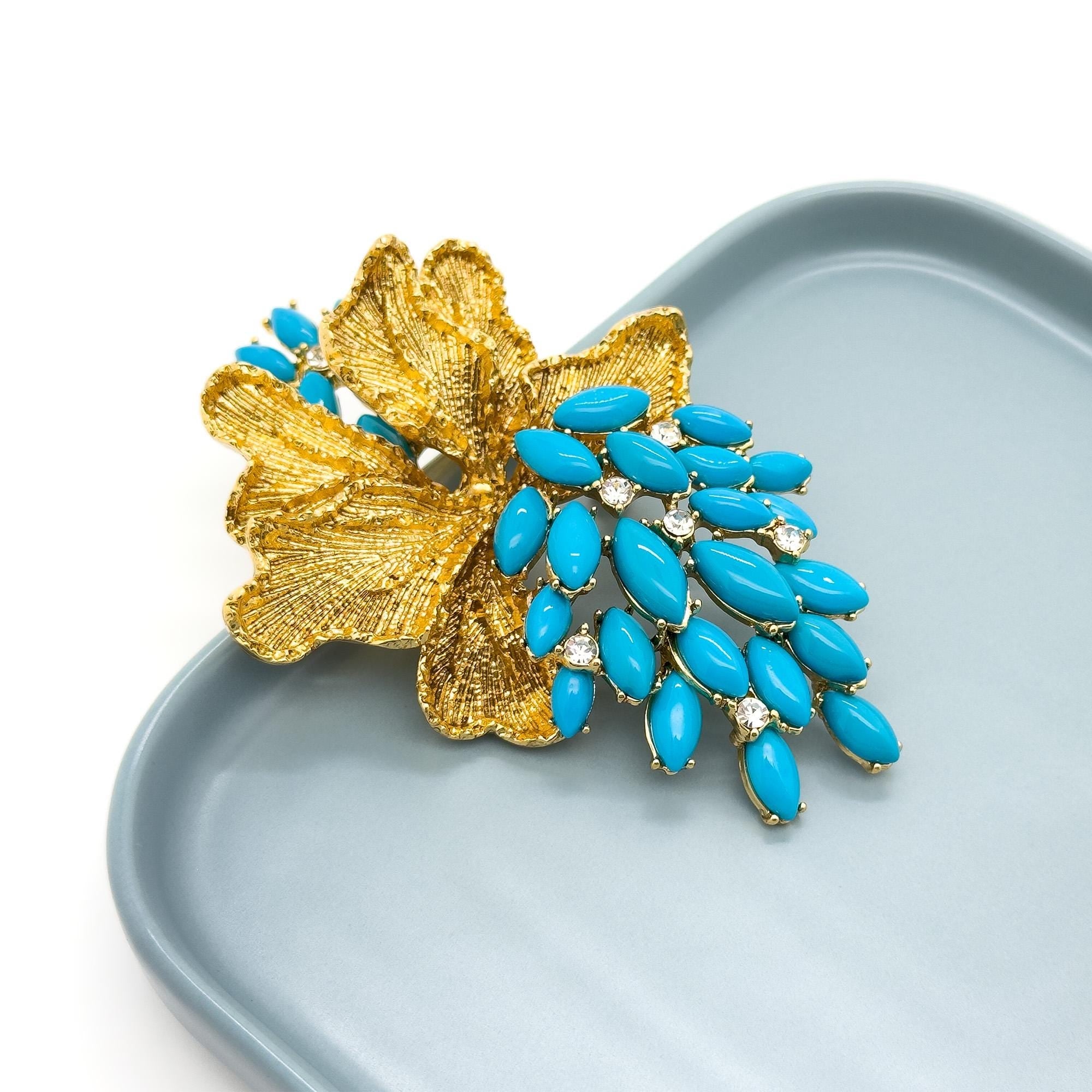 GIFTEEO Art Deco "Artémis II" | Art Deco Geometric Symmetry Gold Brooch - Handcrafted Luxury Jewelry
