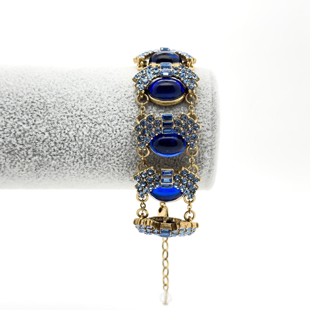 GIFTEEO Art Deco "Athéna II" | Art Deco Geometric Symmetry Faceted Crystal Bracelet - Handcrafted Luxury Jewelry