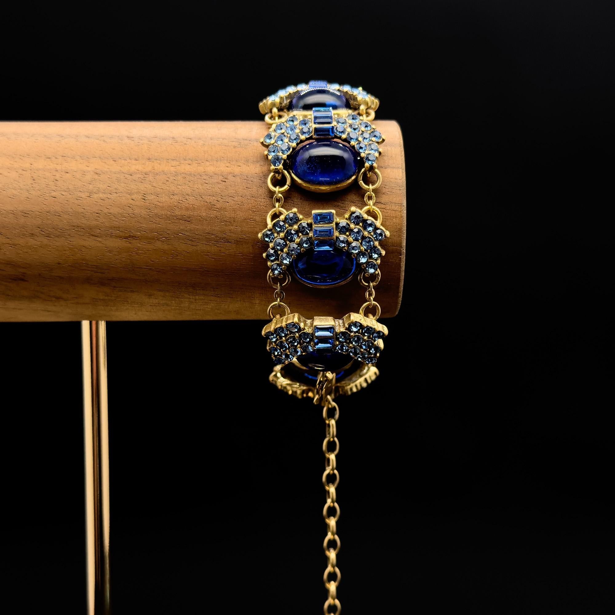 GIFTEEO Art Deco "Athéna II" | Art Deco Geometric Symmetry Faceted Crystal Bracelet - Handcrafted Luxury Jewelry
