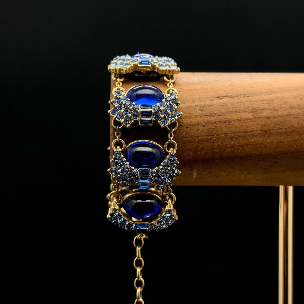 GIFTEEO Art Deco "Athéna II" | Art Deco Geometric Symmetry Faceted Crystal Bracelet - Handcrafted Luxury Jewelry