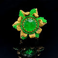 GIFTEEO Art Deco "Atlantique II" | Art Deco Geometric Symmetry Faceted Crystal Brooch - Handcrafted Luxury Jewelry