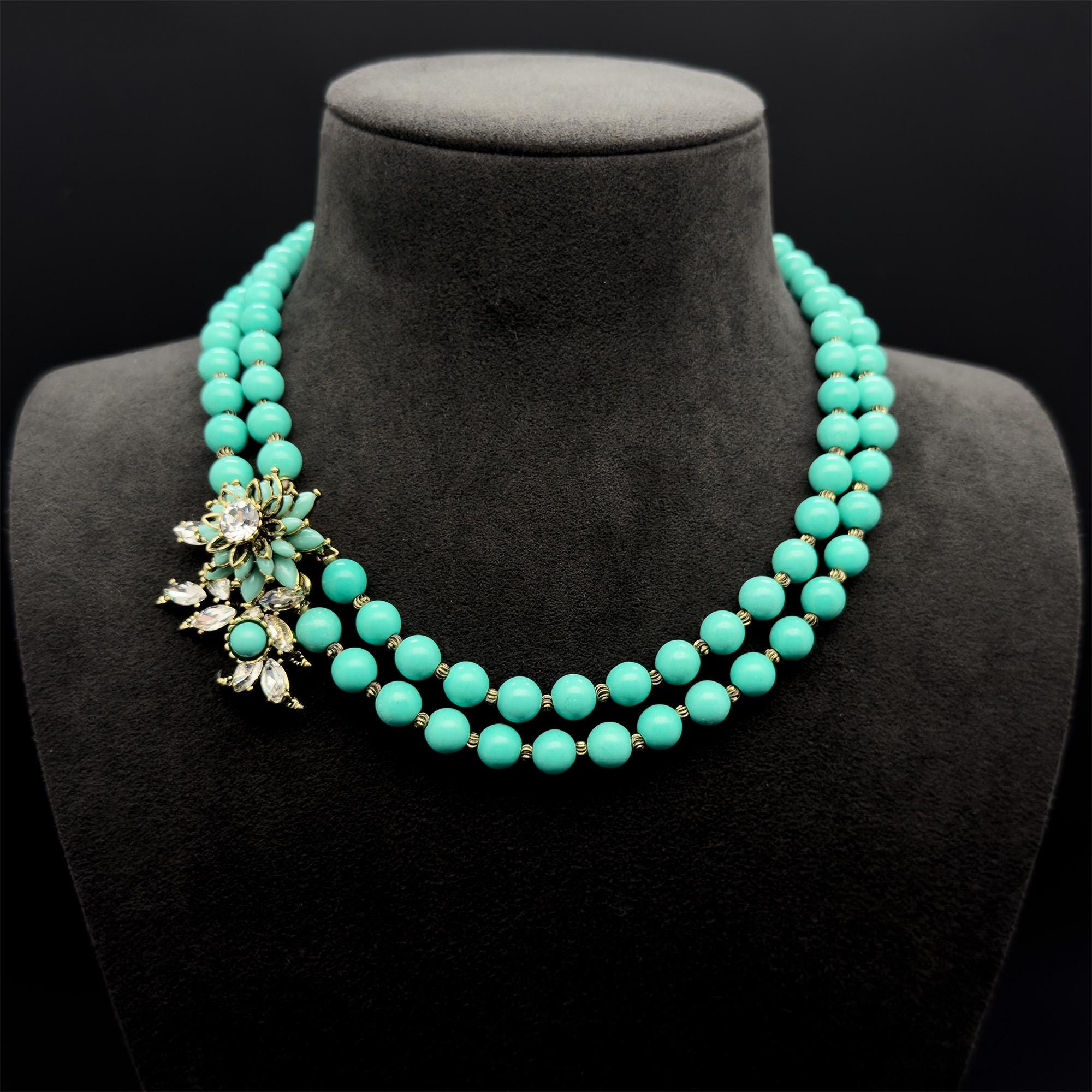 GIFTEEO Art Deco "Aube" | Art Deco Geometric Symmetry Gemstone Necklace - Handcrafted Luxury Jewelry