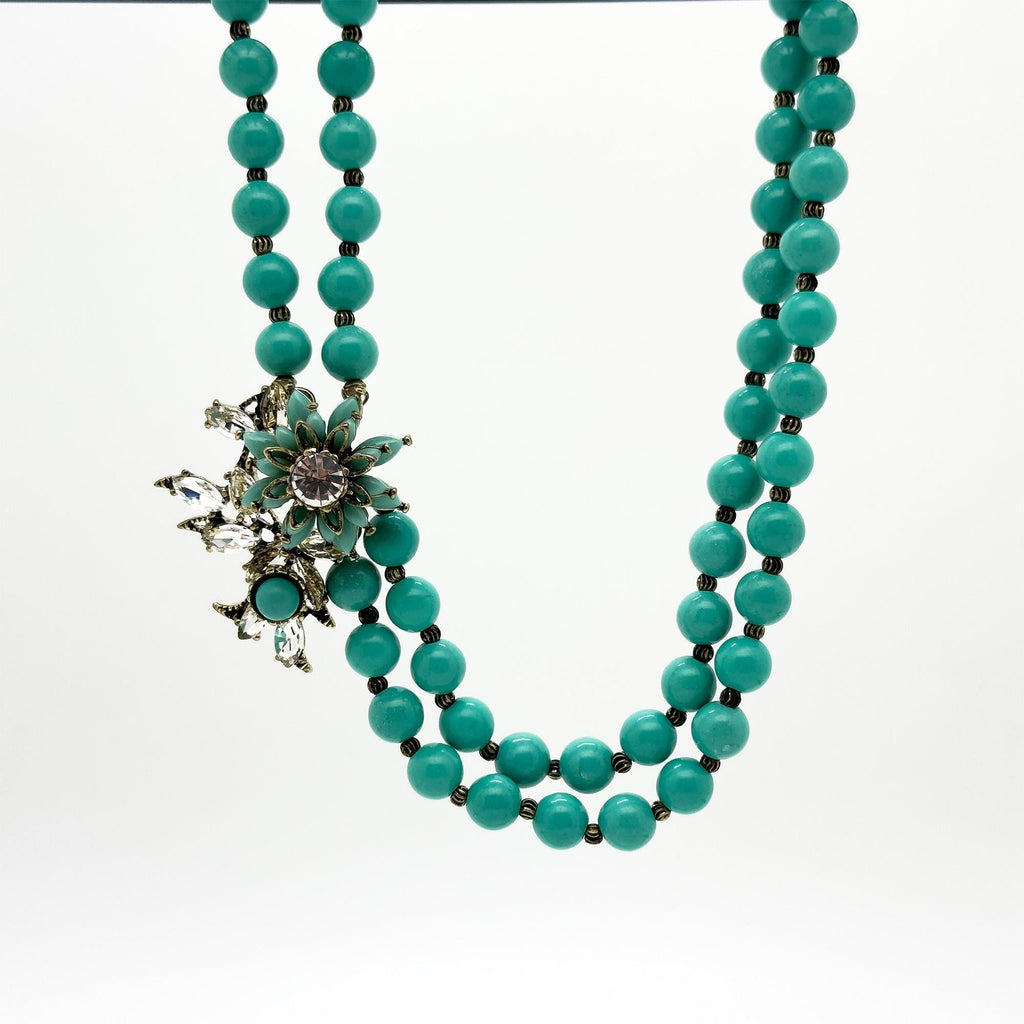 GIFTEEO Art Deco "Aube" | Art Deco Geometric Symmetry Gemstone Necklace - Handcrafted Luxury Jewelry